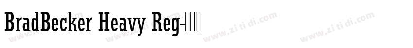 BradBecker Heavy Reg字体转换